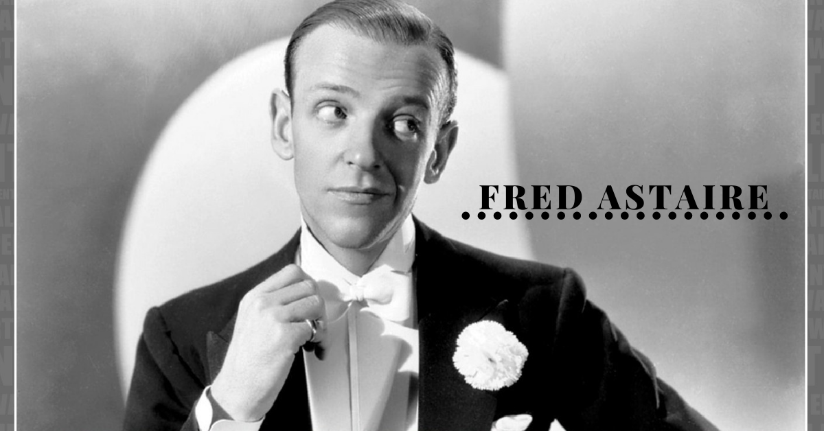 Headshot of Fred Astaire in Black Tuxedo