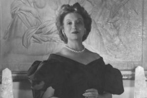 Elizabeth Arden Pose in an Elegant Dress