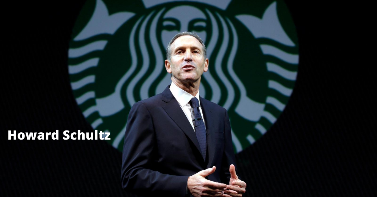 Howard Schultz giving presentation at Starbucks