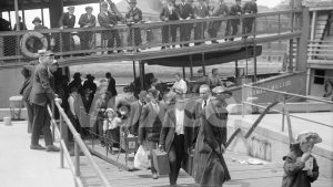 People queuing up for the immigration to the western nations