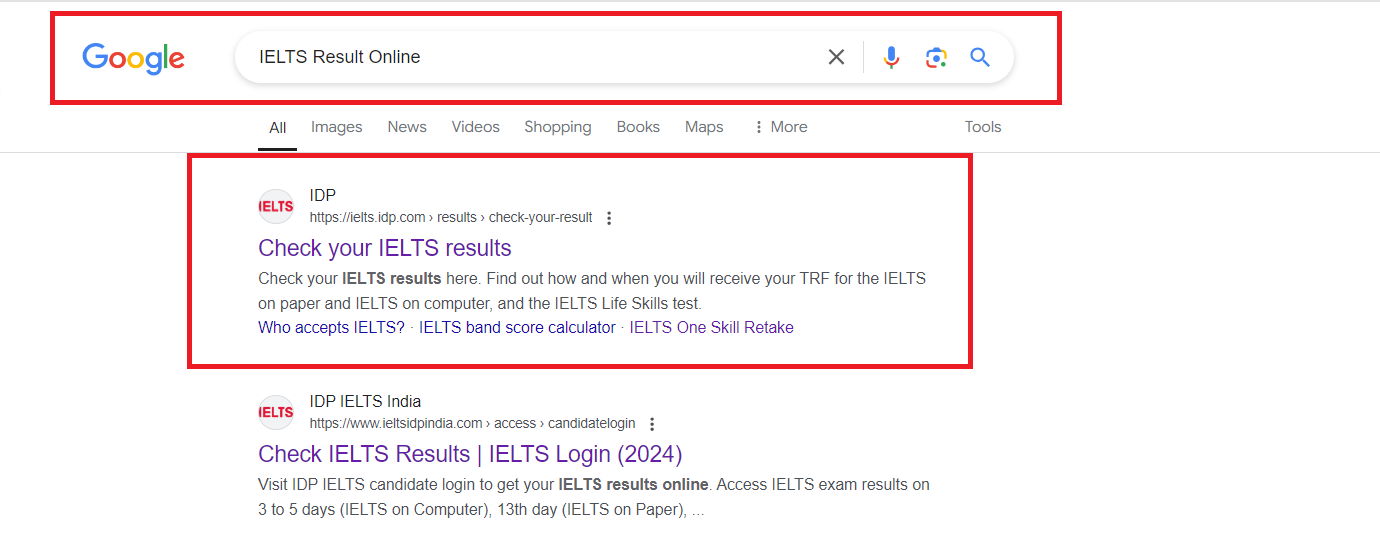 Check IELTS Result query on Google with the link to do the process. 