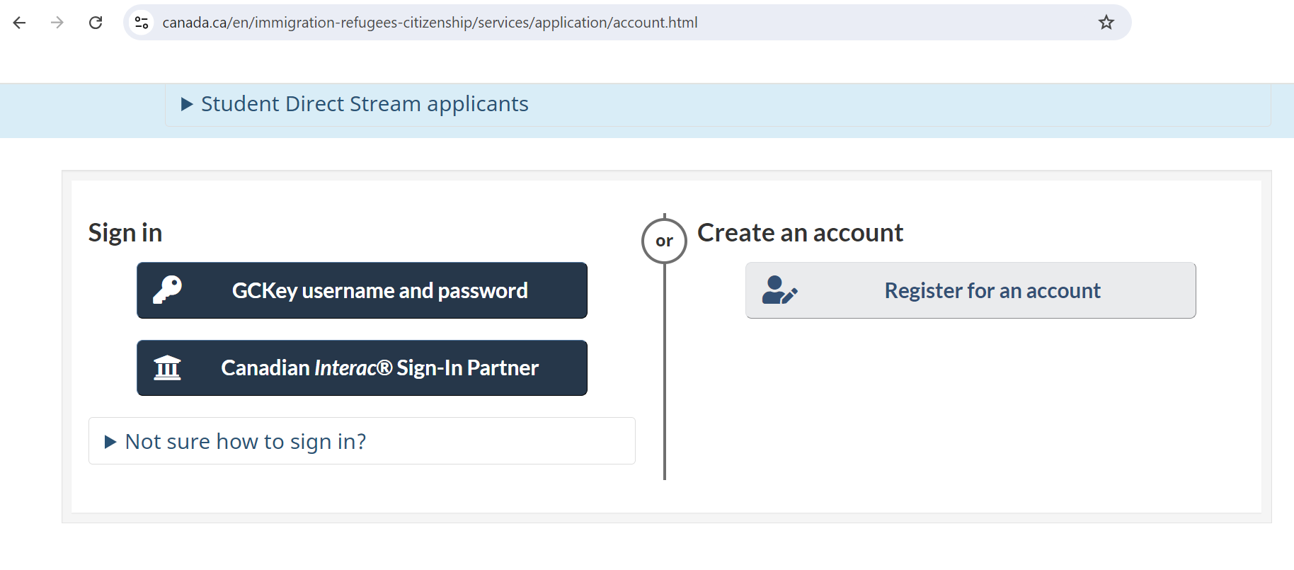 GC key Login Account of Canada to lodge any visa file after signing up for the account. 