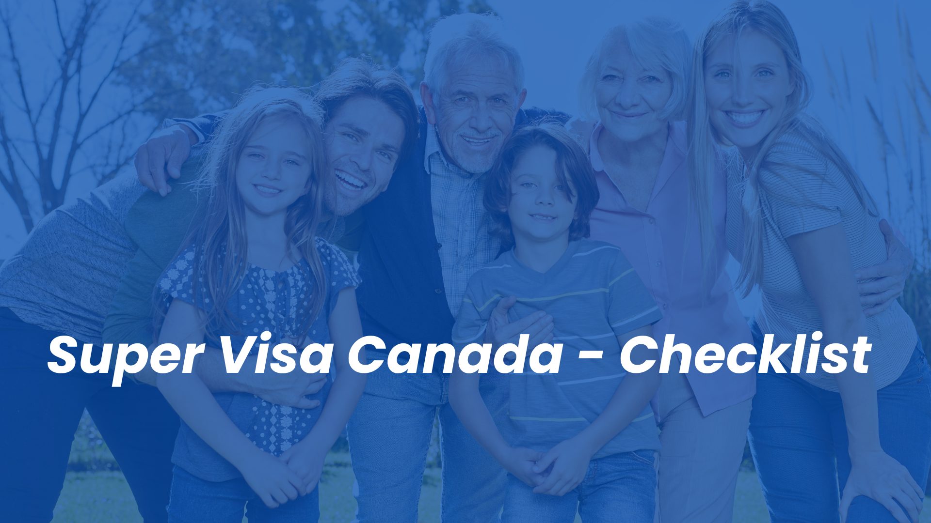 Parents and Grandparents posting with their children in Canada after receiving Super VIsa Canada